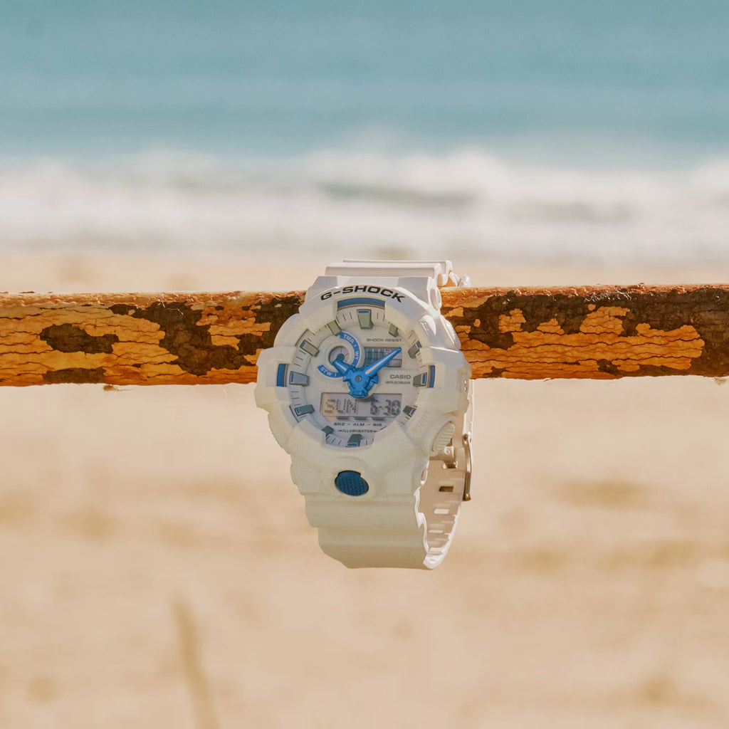 G-Shock GA-700HDS-7A – Hidden Glow White &amp; Blue Edition