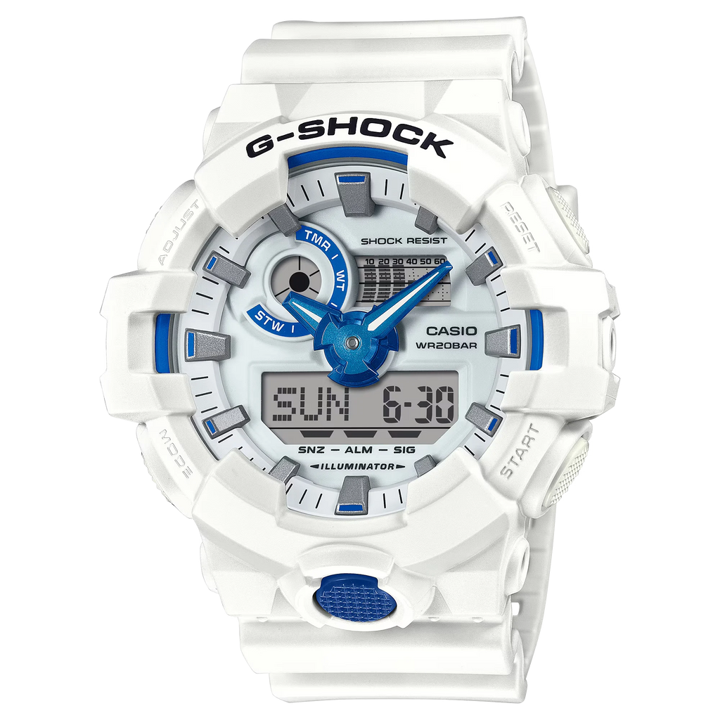 G-Shock GA-700HDS-7A – Hidden Glow White &amp; Blue Edition