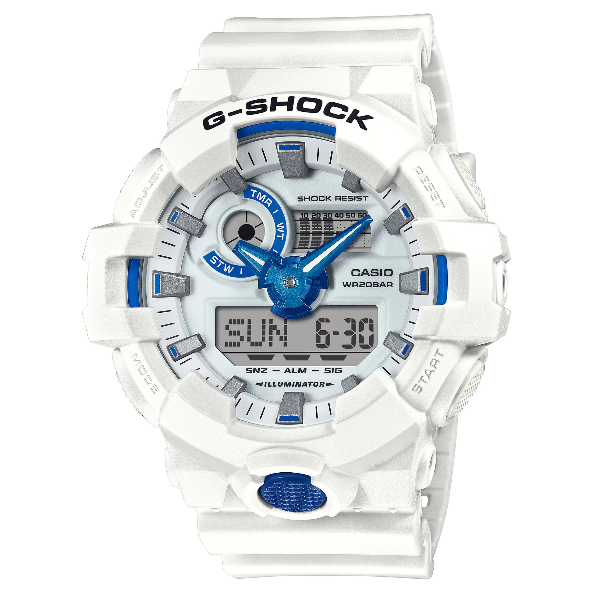 G-Shock GA-700HDS-7A – Hidden Glow White &amp; Blue Edition