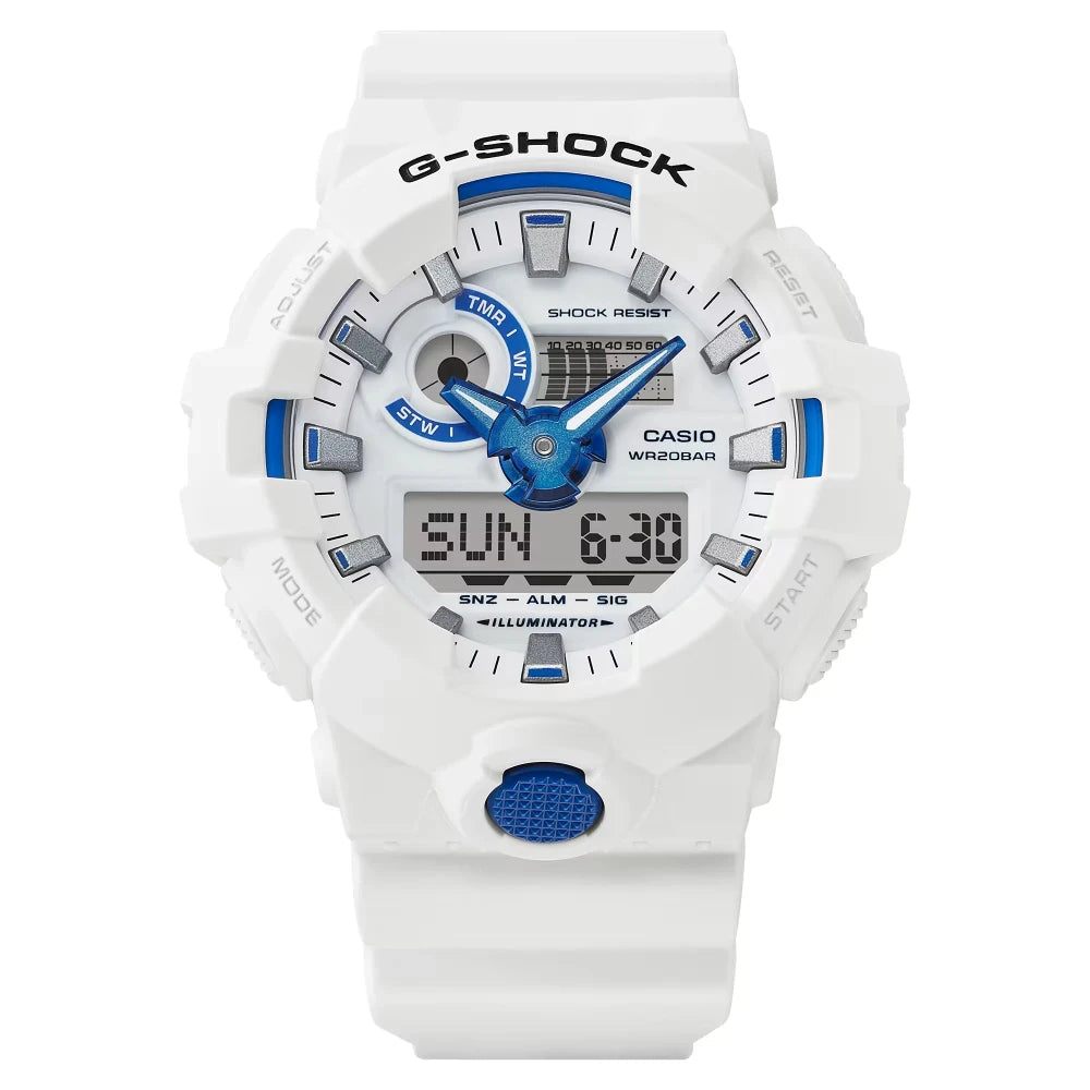 G-Shock GA-700HDS-7A – Hidden Glow White &amp; Blue Edition